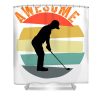 awesome golf retro distressed alberto rodriguez transparent - Anime Shower Curtain Shop