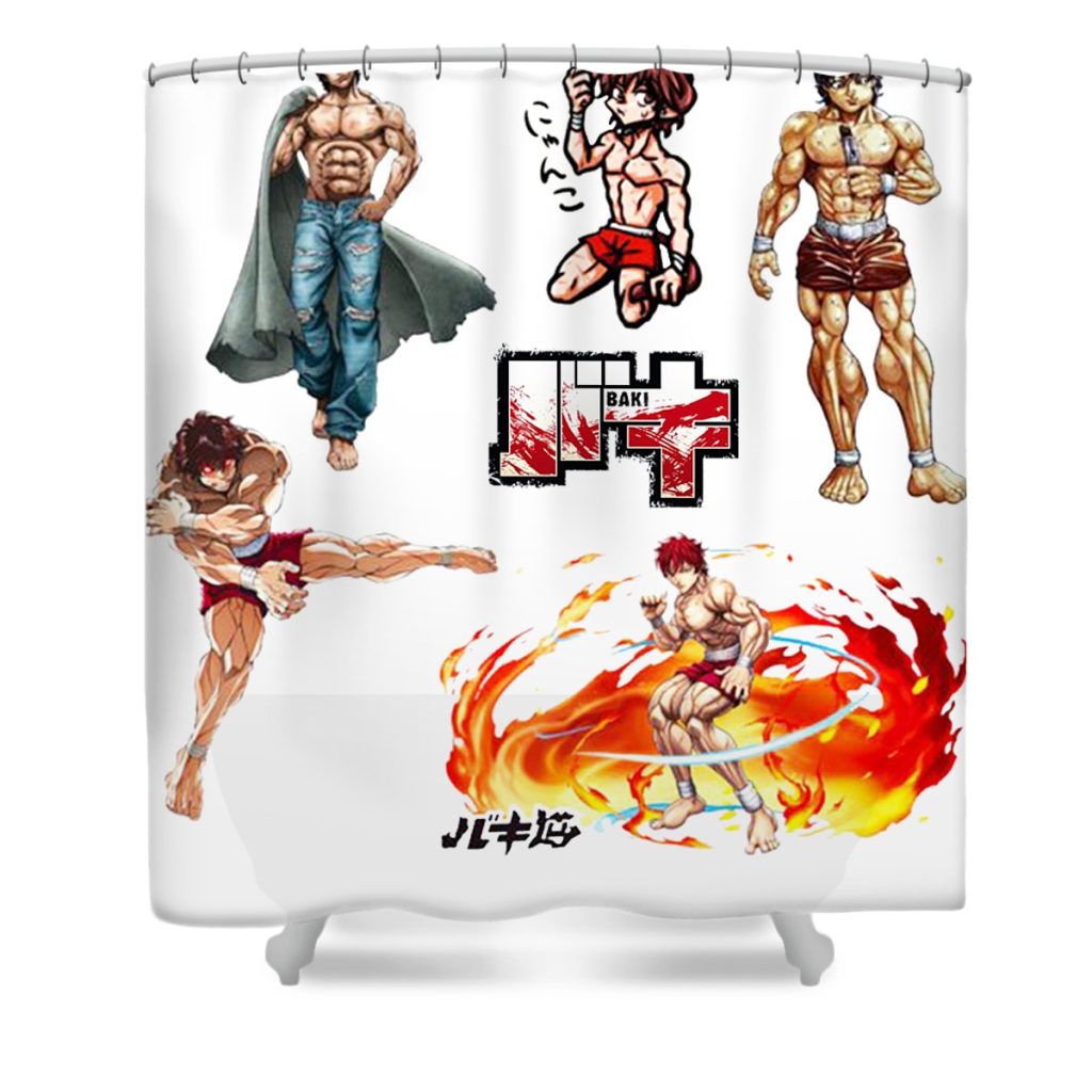 baki cool gunawan sean transparent - Anime Shower Curtain Shop