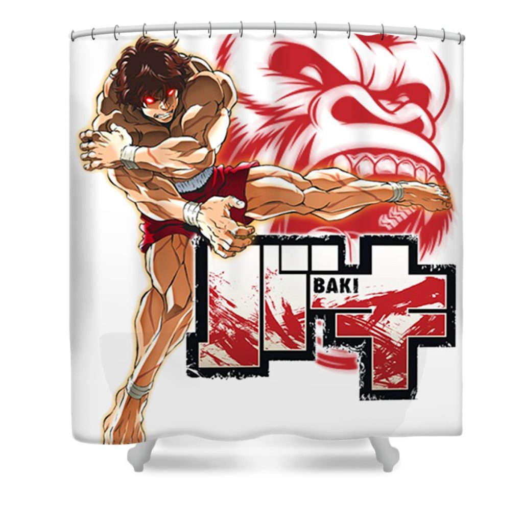 baki cool nora ameliani transparent - Anime Shower Curtain Shop