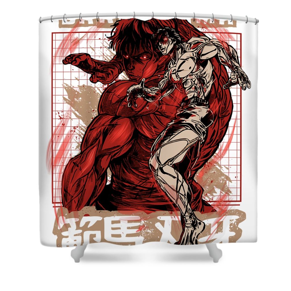 baki hanma handsley nguyen transparent - Anime Shower Curtain Shop