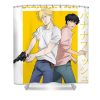 banana fish ash lynx eiji okumura card anime t shirt essentiel allie dicki transparent - Anime Shower Curtain Shop