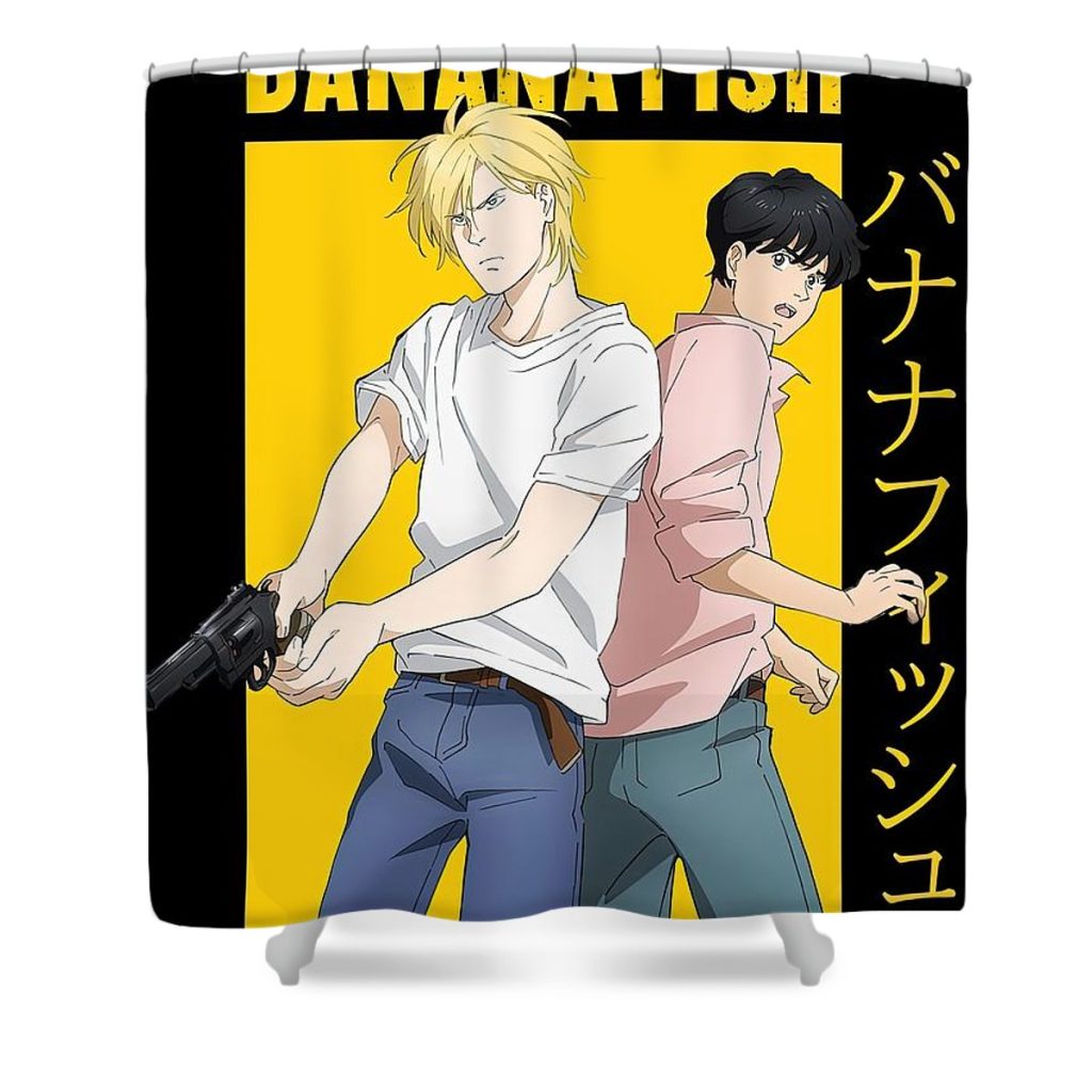 banana fish ash lynx eiji okumura card anime yvonne dave - Anime Shower Curtain Shop