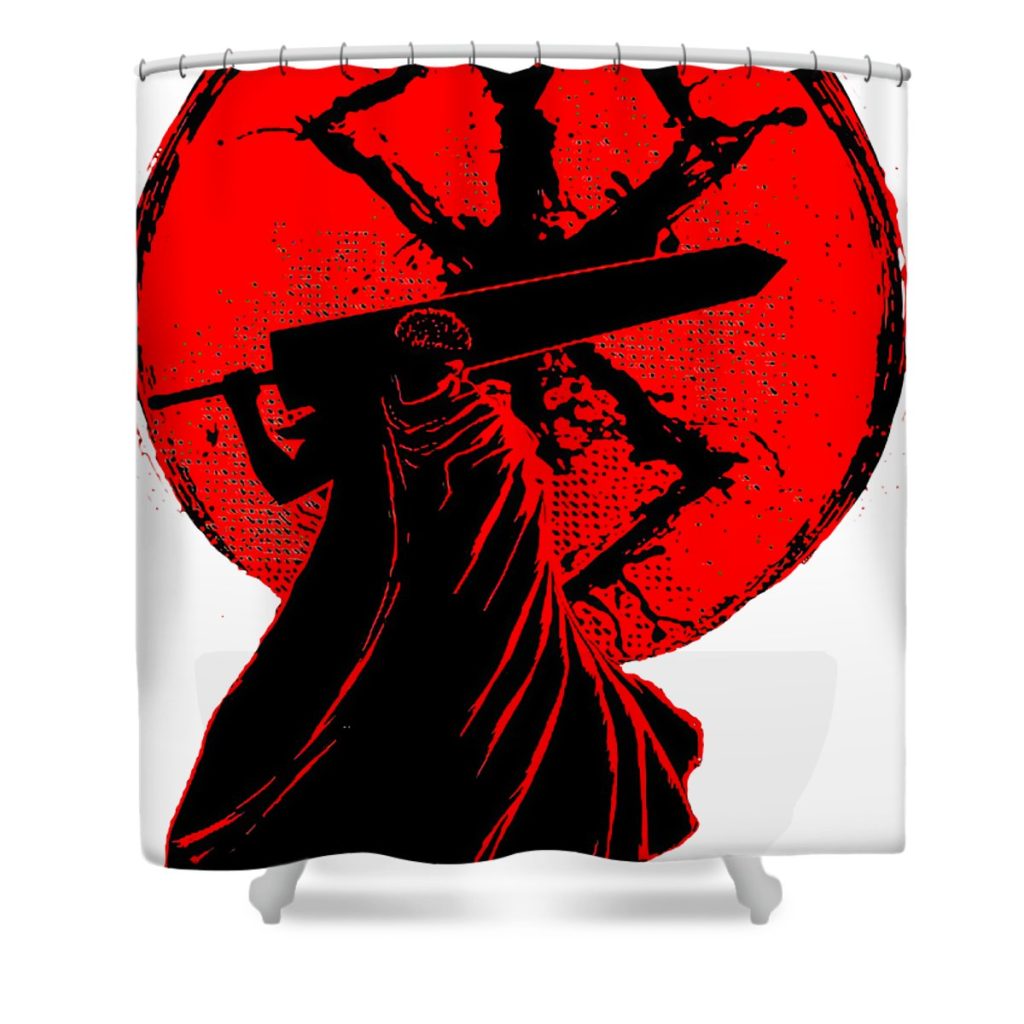 berserk red swords wilma lewandowski transparent - Anime Shower Curtain Shop