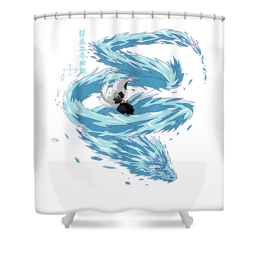 bleach toshiro dragon black transparent - Anime Shower Curtain Shop