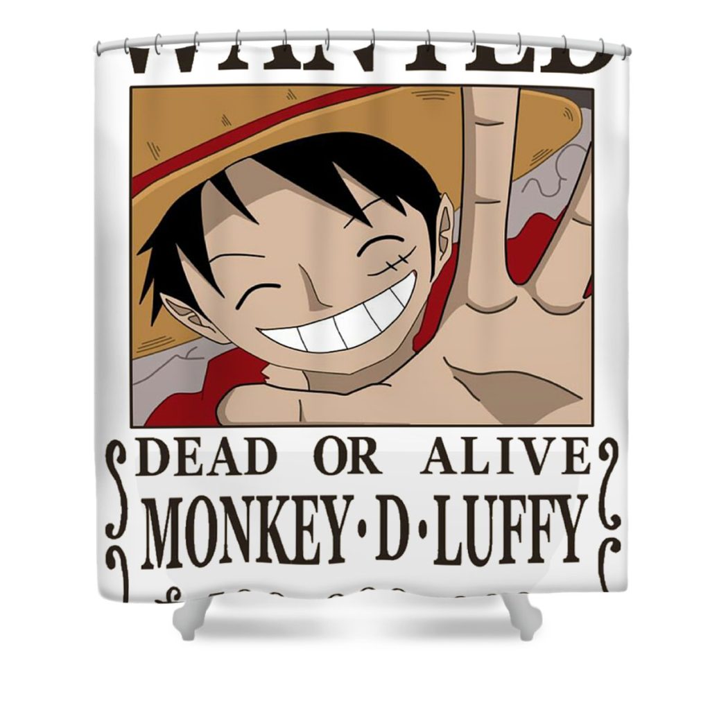 bounty luffy wanted one piece aditya sena transparent - Anime Shower Curtain Shop