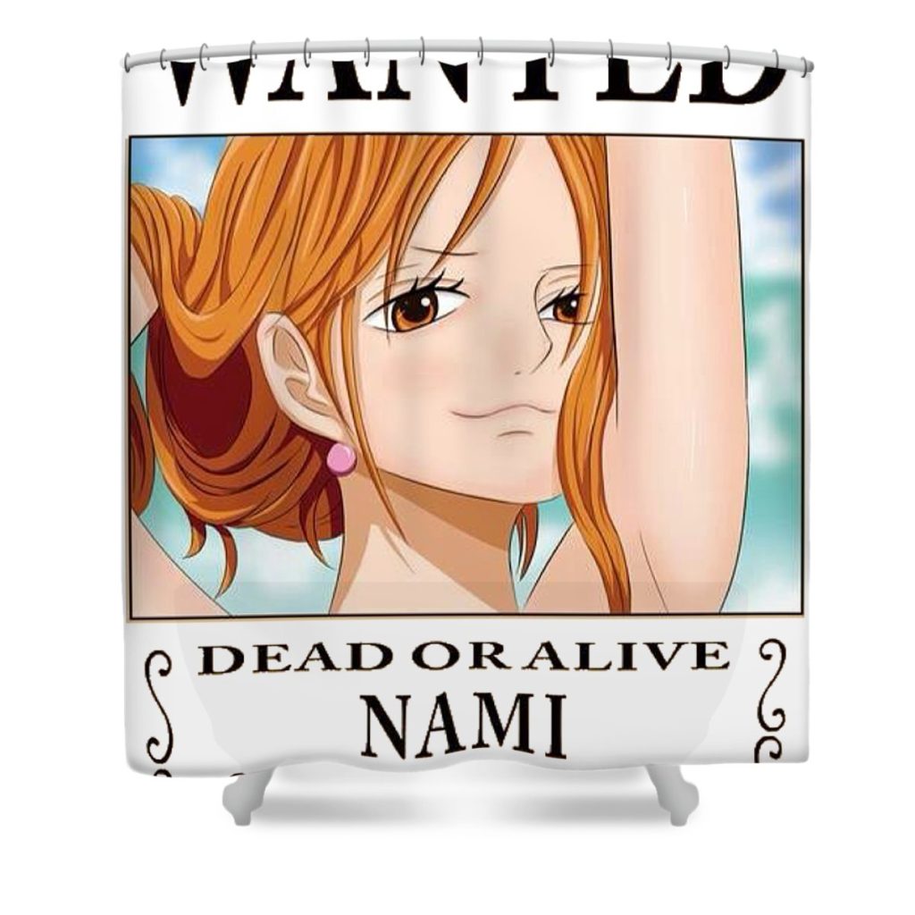 bounty nami wanted one piece aditya sena transparent - Anime Shower Curtain Shop