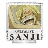 bounty sanji wanted one piece aditya sena transparent - Anime Shower Curtain Shop