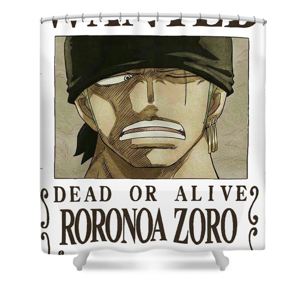 bounty zoro wanted one piece aditya sena transparent - Anime Shower Curtain Shop