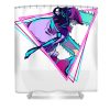 brown chainsaw man retro style anime video game transparent - Anime Shower Curtain Shop