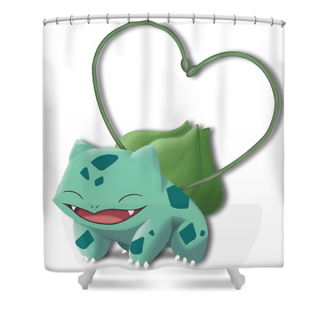 bulbasaur 11 juliart jcmm transparent - Anime Shower Curtain Shop