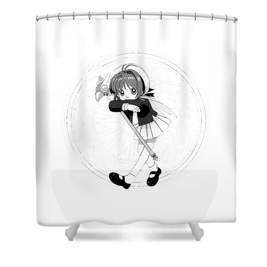 cardcaptor sakura japanese girl anime jhon florai transparent - Anime Shower Curtain Shop