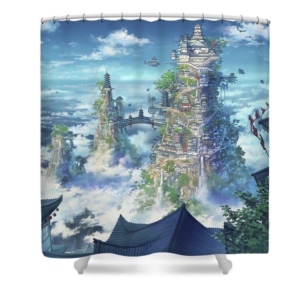 castles in the sky armand michel - Anime Shower Curtain Shop