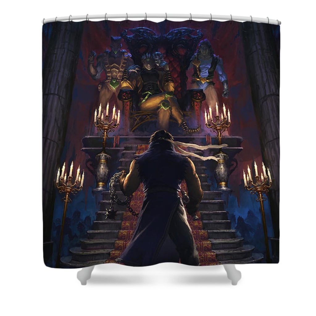 castlevania x jojo leonardo wyrnist - Anime Shower Curtain Shop