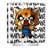 cat aggressive heni rahmawati transparent - Anime Shower Curtain Shop