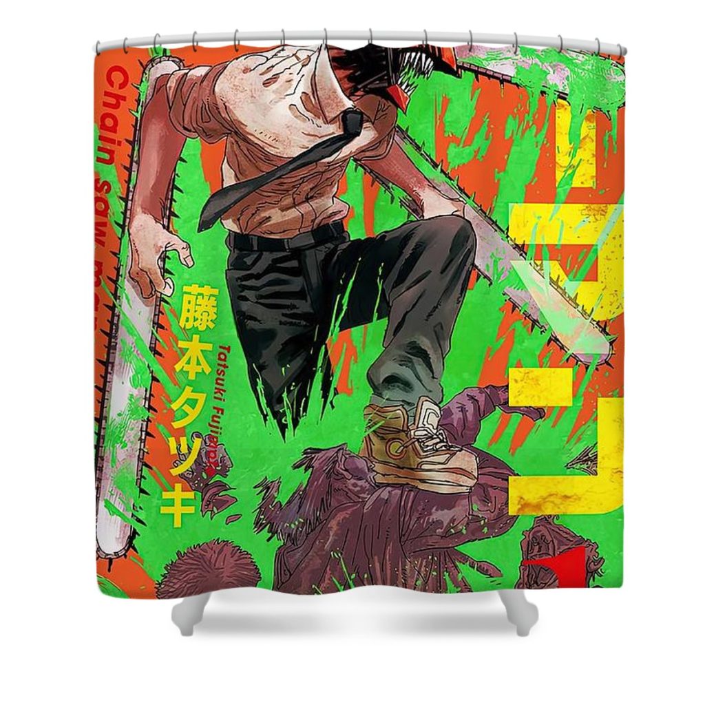 chainsaw man manga cover morgan clarke - Anime Shower Curtain Shop