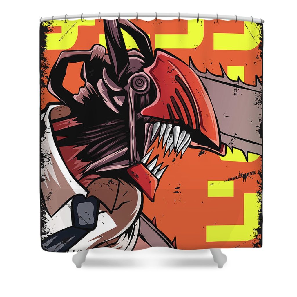 chainsaw man mounier wanjak - Anime Shower Curtain Shop