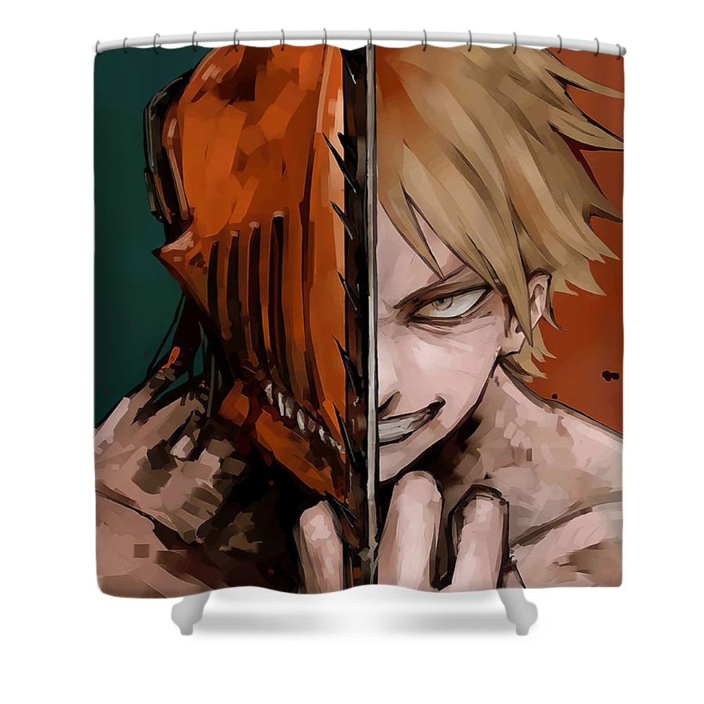 chainsaw man poster young victoria - Anime Shower Curtain Shop