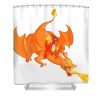 charmander charmeleon and charizard kuini fernandez transparent - Anime Shower Curtain Shop