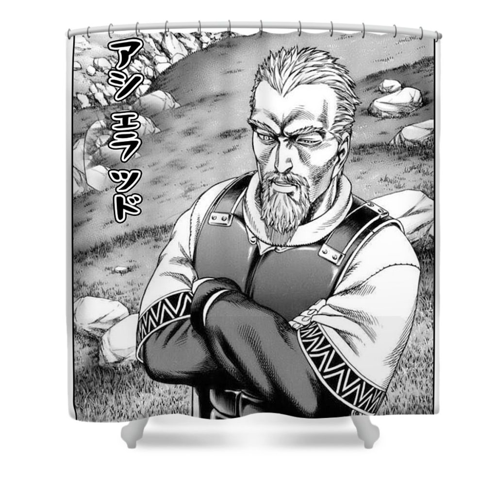 classic askeladd vinland saga anime gifts for fans lotus leafal transparent - Anime Shower Curtain Shop