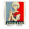 classic photo neon genesis evangelion ayanami anime gifts for fans lotus leafal transparent - Anime Shower Curtain Shop