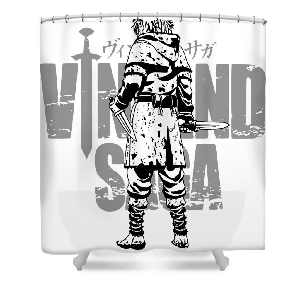 classic photo viking vinland saga anime gifts for fans lotus leafal transparent - Anime Shower Curtain Shop