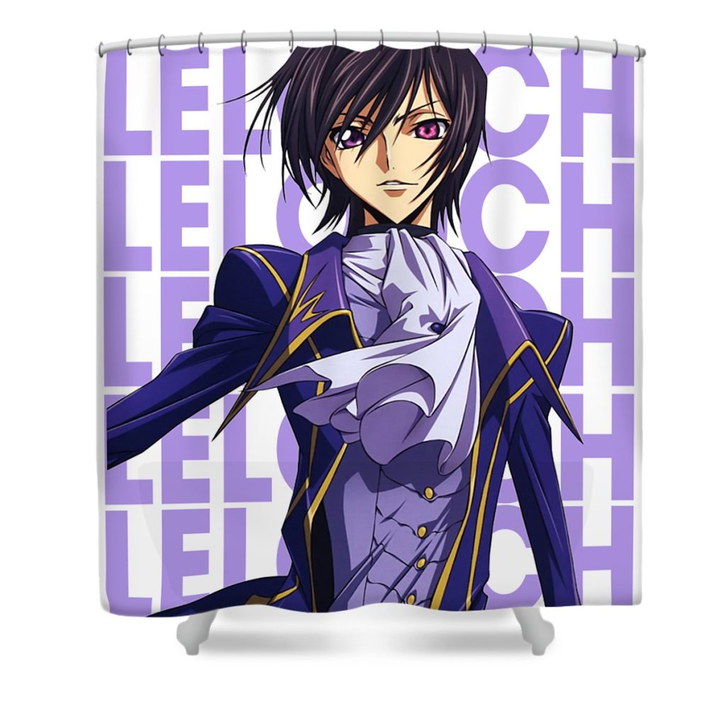 code geass lelouch name anime anime art transparent - Anime Shower Curtain Shop