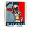 code geass retro art suzaku anime art transparent - Anime Shower Curtain Shop