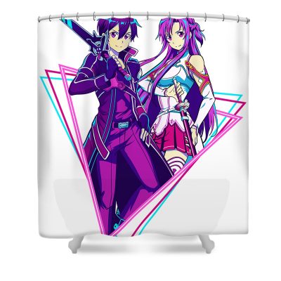 comfortable feeling sword art online retro style vintage inny shop transparent - Anime Shower Curtain Shop