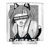 cool ahegao waifu material lewd neko girl shirt otaku clothes funny ezone prints transparent - Anime Shower Curtain Shop