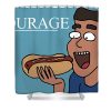 courage to eat hotdog riki blink transparent - Anime Shower Curtain Shop