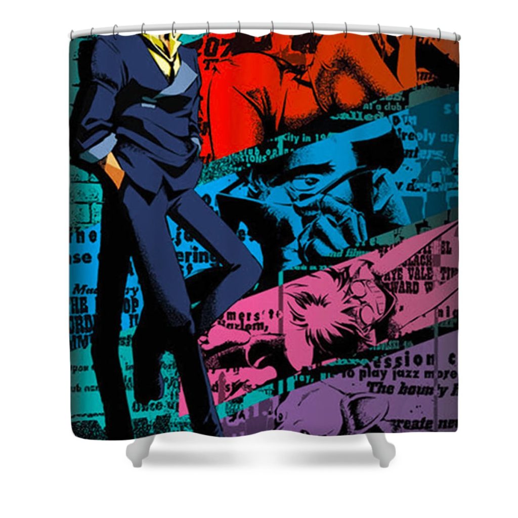 cowboy bebop spike background canvas print cox hughes - Anime Shower Curtain Shop