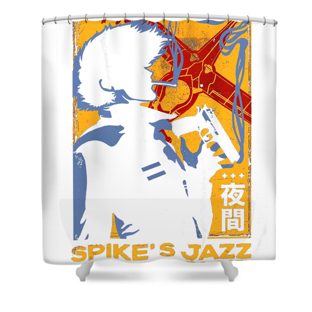 cowboy bebop spike spiegel carry that weight anime art transparent - Anime Shower Curtain Shop