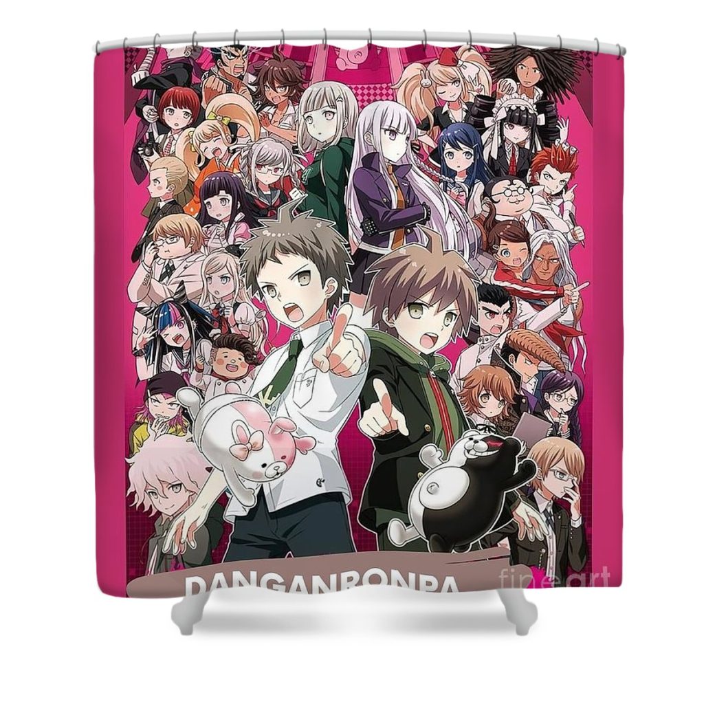 danganronpa 1 2 all in alex mohammed - Anime Shower Curtain Shop