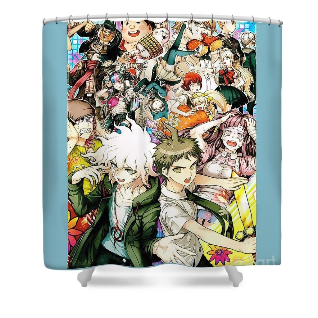 danganronpa 2 group together alex mohammed - Anime Shower Curtain Shop