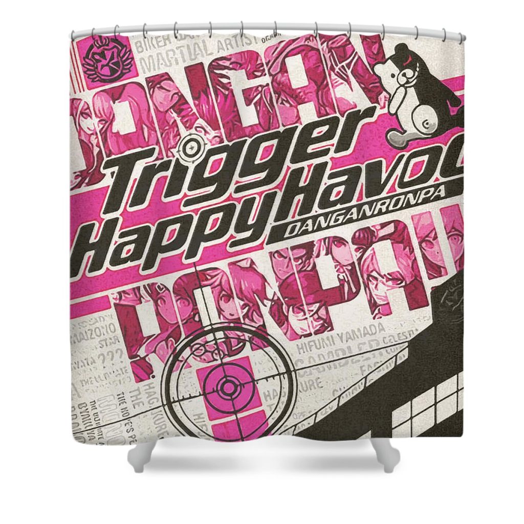 danganronpa music aesthetic aaron richardson - Anime Shower Curtain Shop