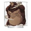 dark red attack on titan japanese bertolt hoover grunge style lotus leafal transparent - Anime Shower Curtain Shop