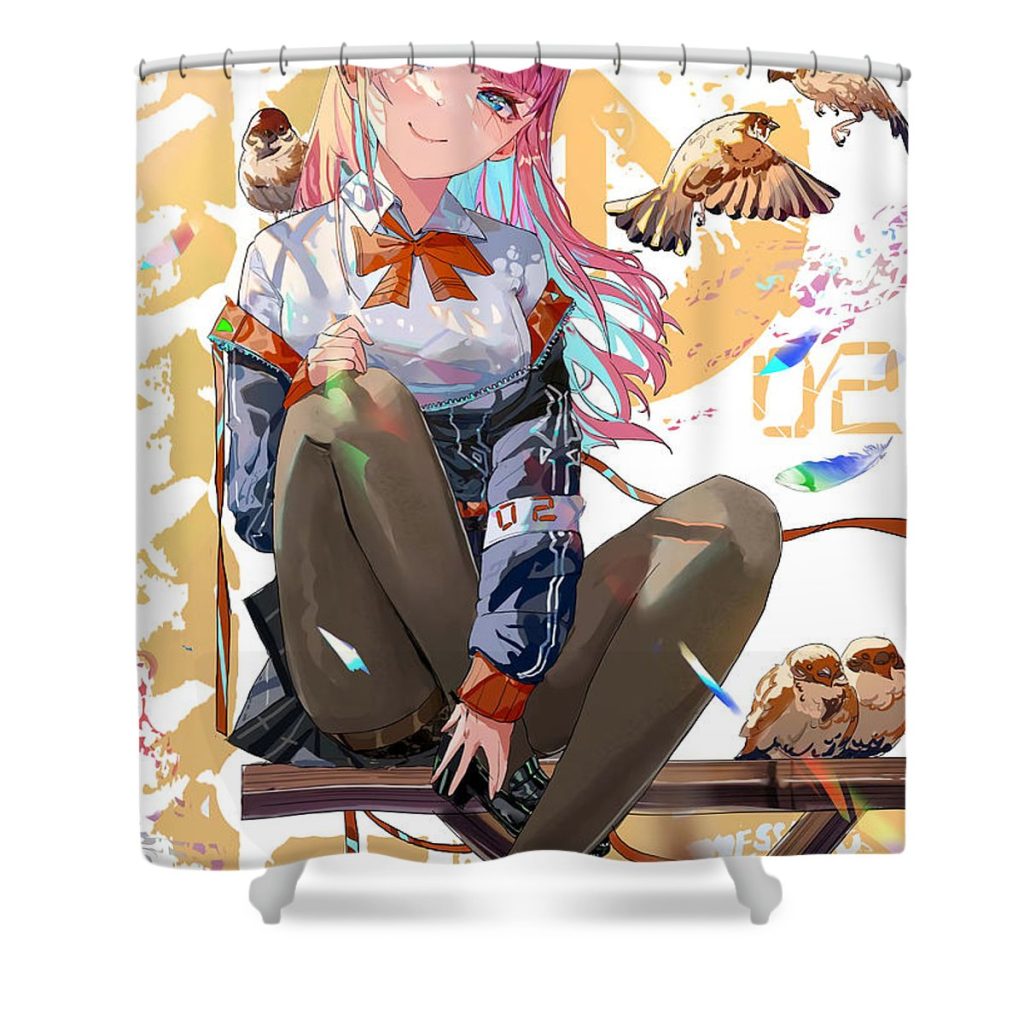 darling in the franxx love amy craig - Anime Shower Curtain Shop