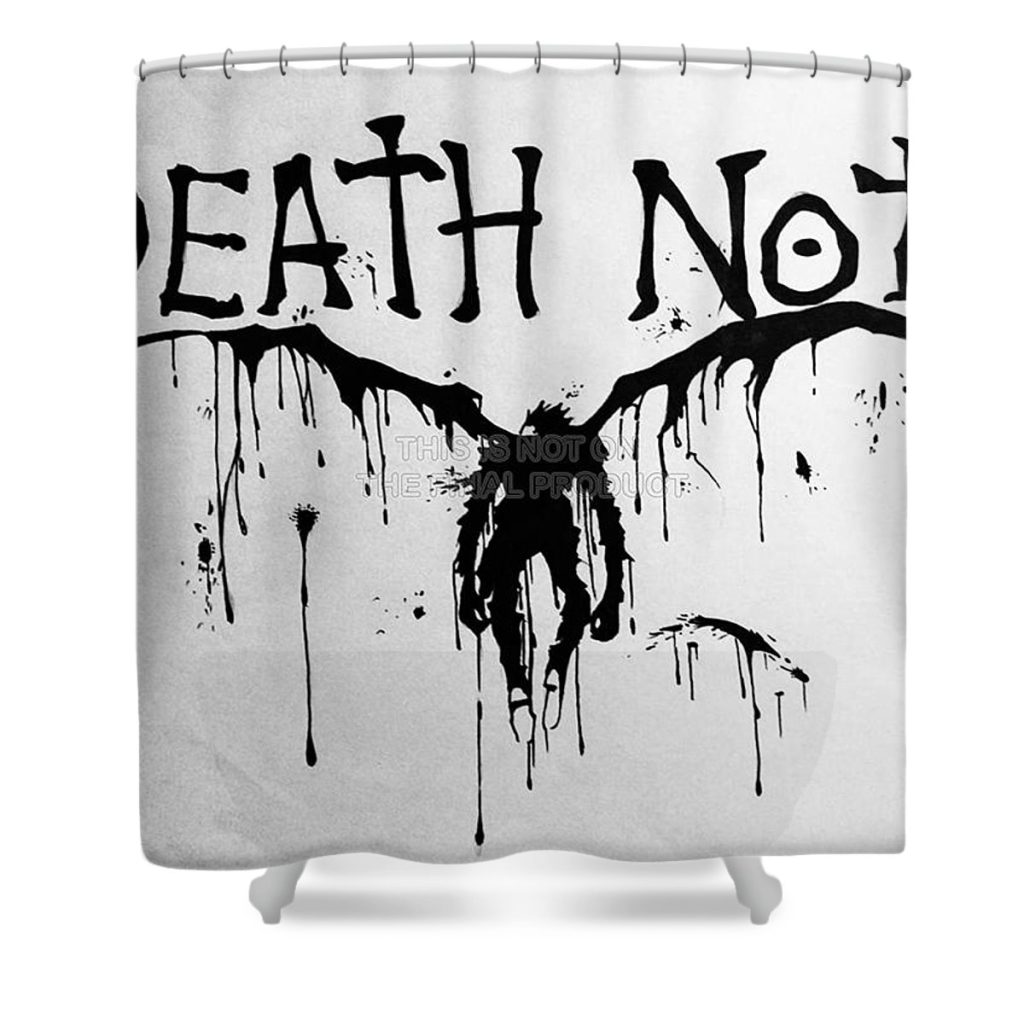 death note flying demon death note - Anime Shower Curtain Shop