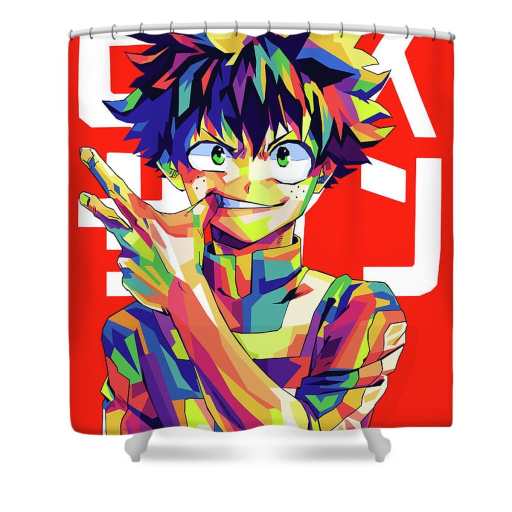 deku wpap pop art noval purnama - Anime Shower Curtain Shop