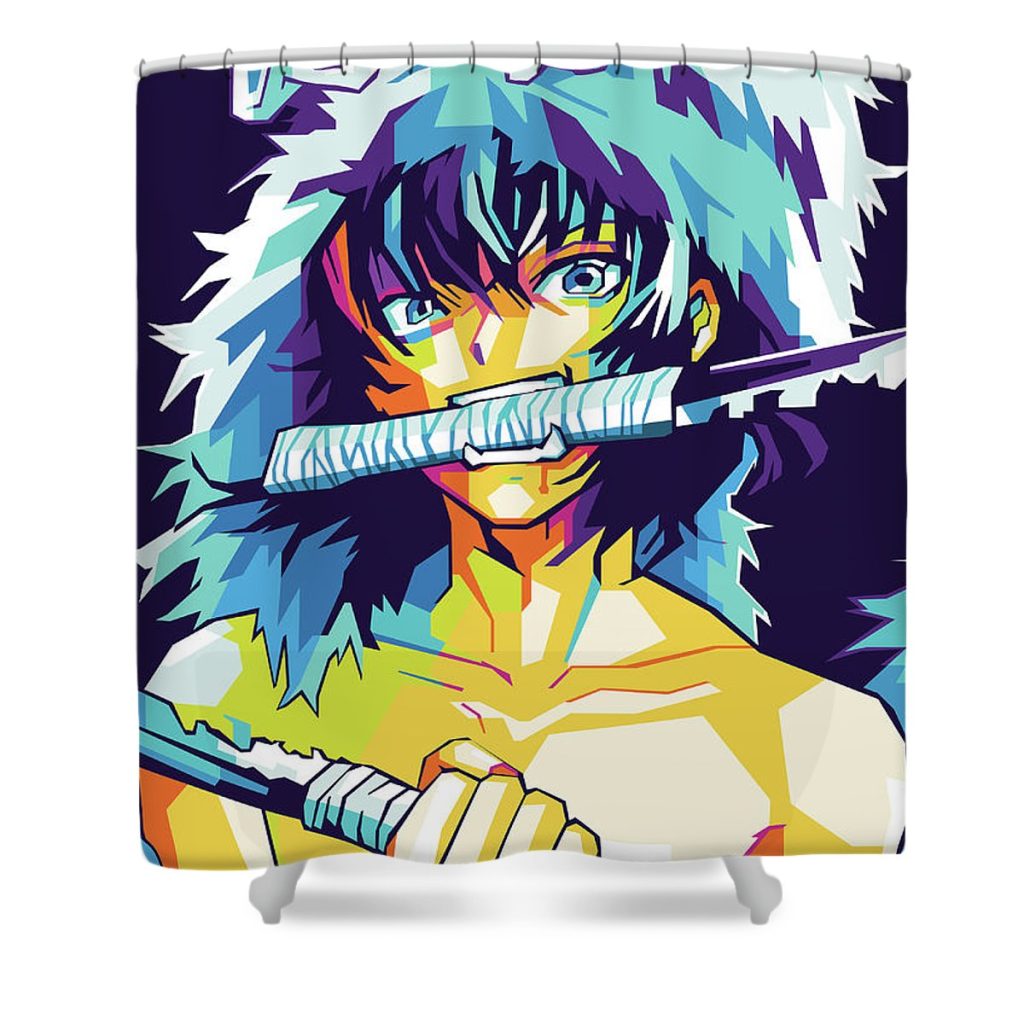 demon slayer muhammad nabil pasha radhitya - Anime Shower Curtain Shop