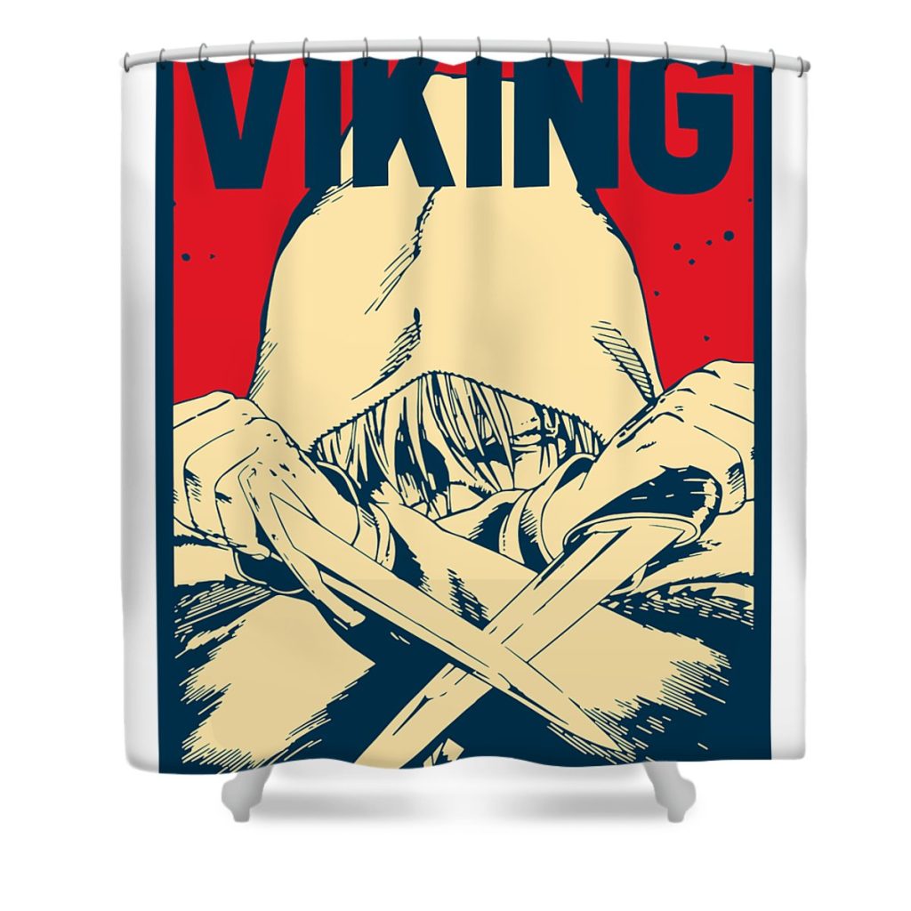 design viking vinland saga anime gifts for fans lotus leafal transparent - Anime Shower Curtain Shop