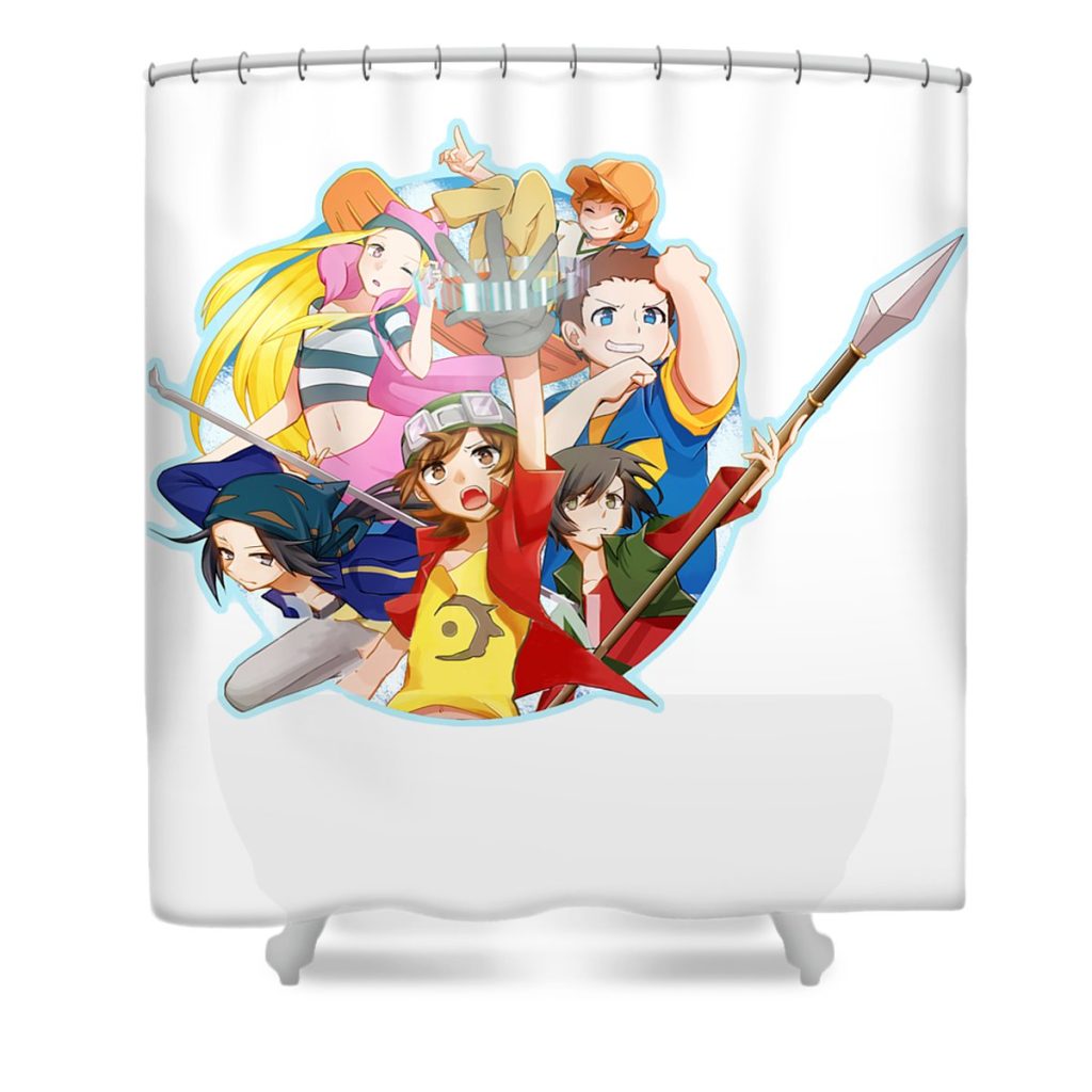 digimon adventure art anime characters anime art transparent - Anime Shower Curtain Shop