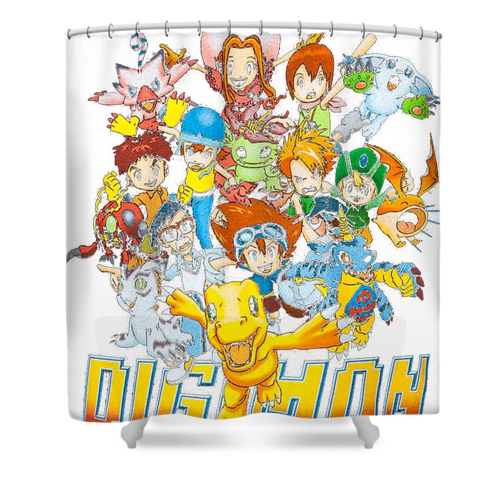 digimon adventure japanese art anime anime art transparent - Anime Shower Curtain Shop