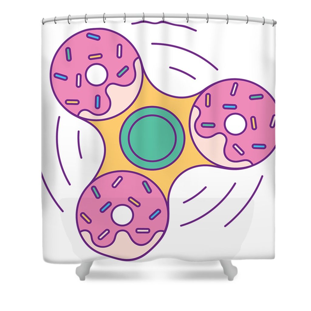 donut fidget spinner millusti studio transparent - Anime Shower Curtain Shop