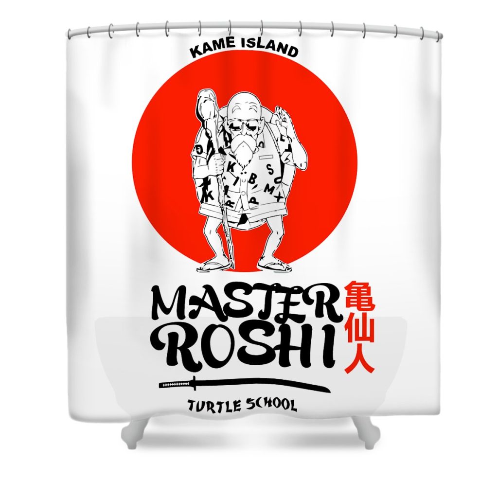 dragon ball z master roshi turtle school angelita m heffernan transparent - Anime Shower Curtain Shop