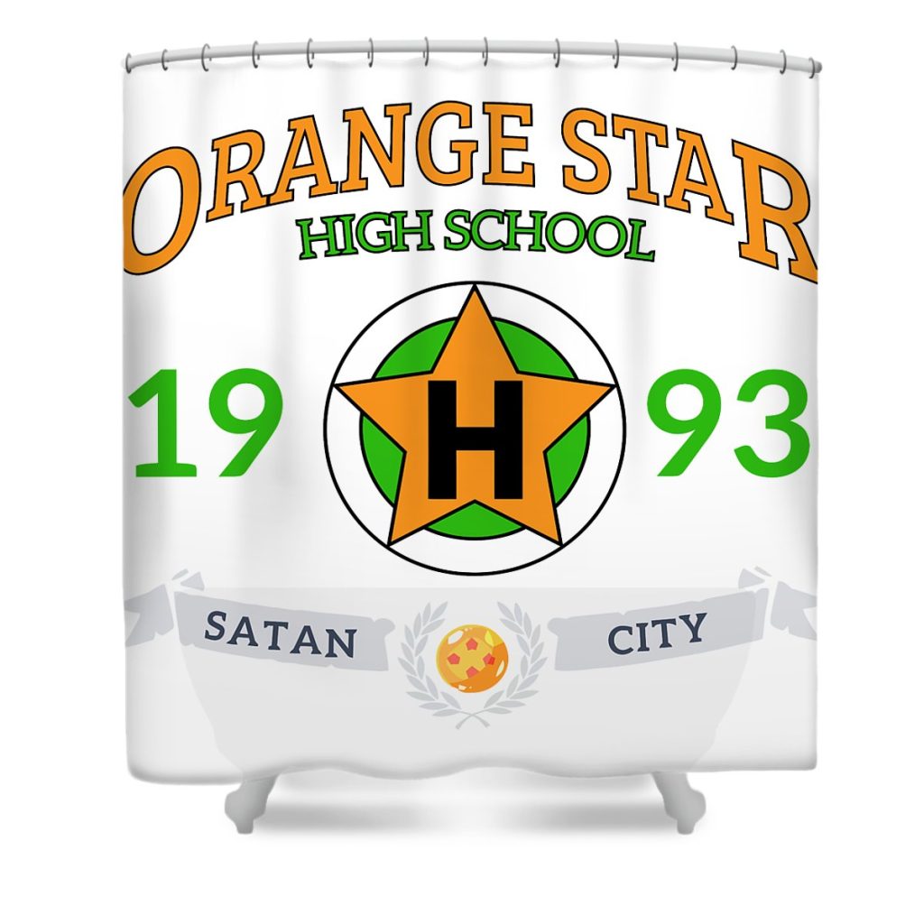 dragon ball z orange star high school varsity louis l sullivan transparent - Anime Shower Curtain Shop