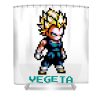 dragon ball z pixel vegeta angelita m heffernan transparent - Anime Shower Curtain Shop