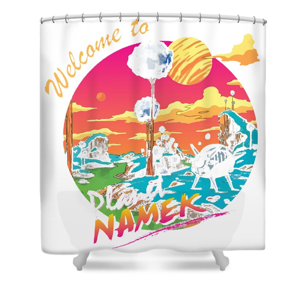 dragon ball z planet namek kathleen d pettie transparent - Anime Shower Curtain Shop