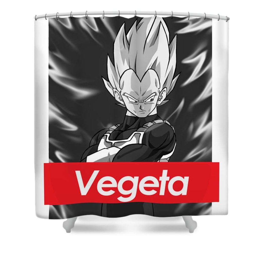 dragon ball z vegeta red band logo angelita m heffernan transparent - Anime Shower Curtain Shop