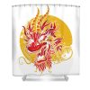 dragon chinese asian mythology cool gift thomas larch transparent - Anime Shower Curtain Shop